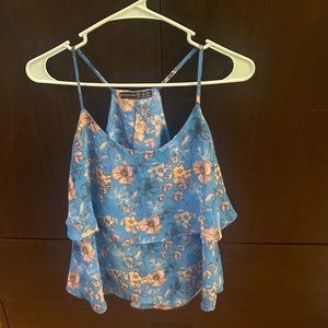 Blue floral top